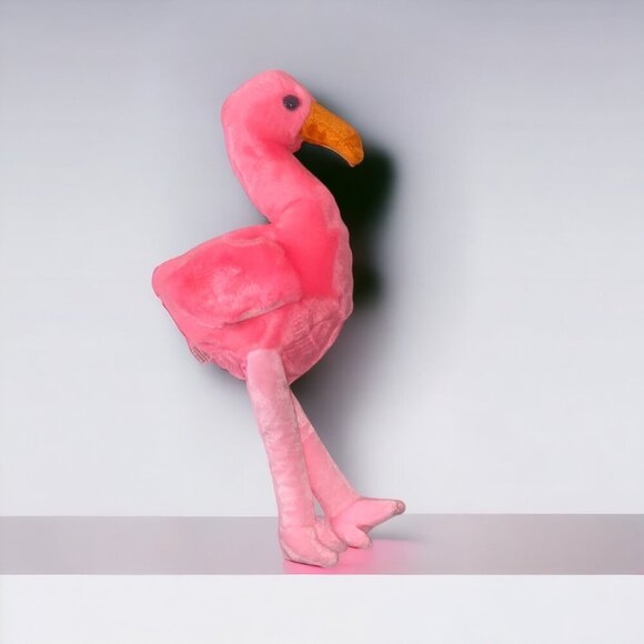 Ty Beanie Baby Pinky The Flamingo Plush Stuffed Animal 1998 Beanie Buddies w/Tag - Picture 1 of 6